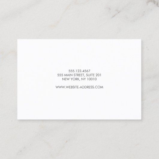 Professionele Eye Catching Eenvoudige Moderne Turq Visitekaartje (Achterkant)