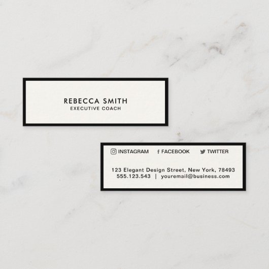 Professionele, eyecateuze, brede sociale media mini visitekaartje (Voorkant / Achterkant)