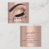 Professionele Eyelash Extension Makeup Artist Vips Vierkante Visitekaartje (Voorkant / Achterkant)