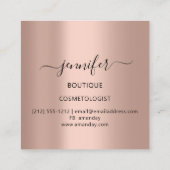 Professionele Eyelash Extension Makeup Artist Vips Vierkante Visitekaartje (Achterkant)