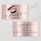 Professionele Eyelash MUA Makeup Artist Brows Pink Visitekaartje (Voorkant / Achterkant)