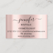 Professionele Eyelash MUA Makeup Artist Brows Pink Visitekaartje (Achterkant)