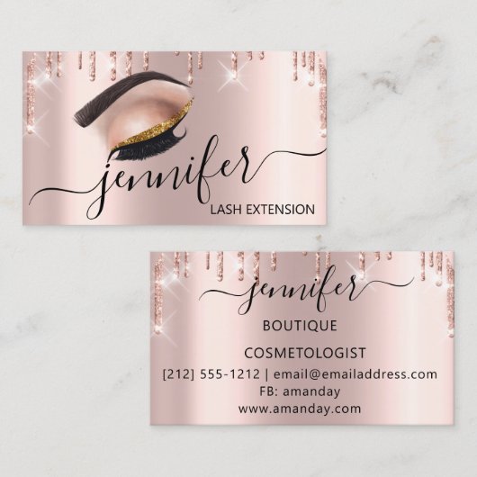 Professionele Eyelash-schijven voor artistieke sch Visitekaartje (Voorkant / Achterkant)