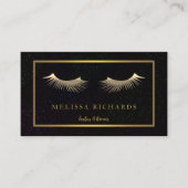 Professionele Eyelashes Makeup Artist Black Visitekaartje (Voorkant)