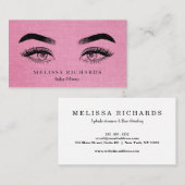 Professionele Eyelashes Makeup Artist Black Visitekaartje (Voorkant / Achterkant)