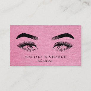 Professionele Eyelashes Makeup Artist Black Visitekaartje