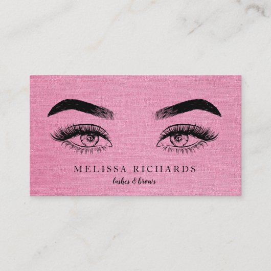 Professionele Eyelashes Makeup Artist Black Visitekaartje (Voorkant)