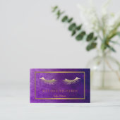 Professionele Eyelashes Makeup Artist Black Visitekaartje (Staand voorkant)