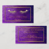 Professionele Eyelashes Makeup Artist Black Visitekaartje (Voorkant / Achterkant)