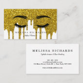 Professionele Eyelashes Makeup Artist Black Visitekaartje (Voorkant / Achterkant)