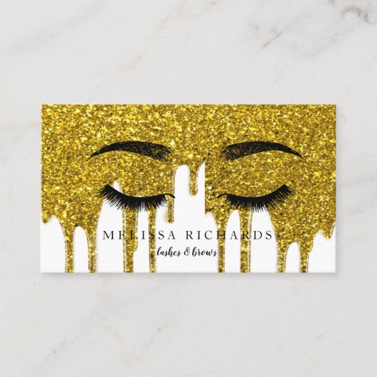 Professionele Eyelashes Makeup Artist Black Visitekaartje (Voorkant)