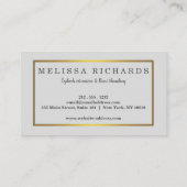 Professionele Eyelashes Makeup Artist Black Visitekaartje (Achterkant)