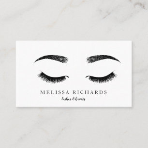 Professionele Eyelashes Makeup Artist Black Visitekaartje
