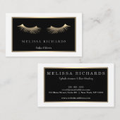 Professionele Eyelashes Makeup Artist Black Visitekaartje (Voorkant / Achterkant)