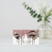 Professionele Eyelashes Makeup Artist Black Visitekaartje (Staand voorkant)