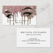 Professionele Eyelashes Makeup Artist Black Visitekaartje (Voorkant / Achterkant)
