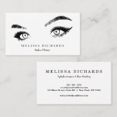 Professionele Eyelashes Makeup Artist Black Visitekaartje (Voorkant / Achterkant)