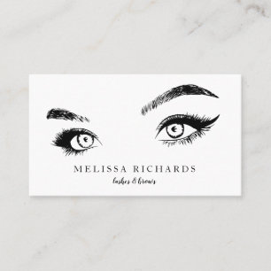Professionele Eyelashes Makeup Artist Black Visitekaartje