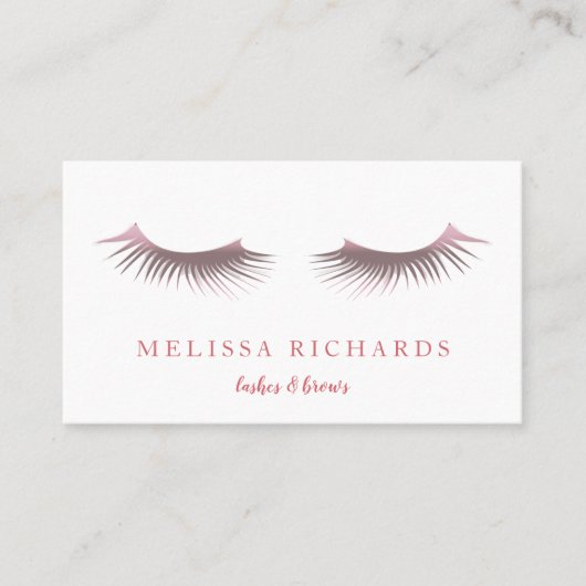 Professionele Eyelashes Makeup Artist Visitekaartje (Voorkant)