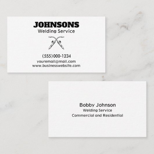 Professionele Fabricator Lassen Service Visitekaartje (Voorkant / Achterkant)