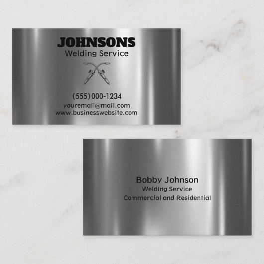 Professionele Fabricator Lassen Service Visitekaartje (Voorkant / Achterkant)