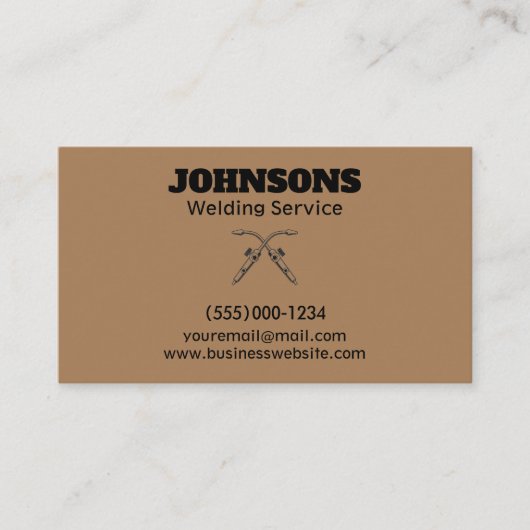 Professionele Fabricator Lassen Service Visitekaartje (Voorkant)