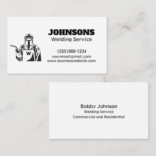 Professionele Fabricator Lassen Service Visitekaartje (Voorkant / Achterkant)