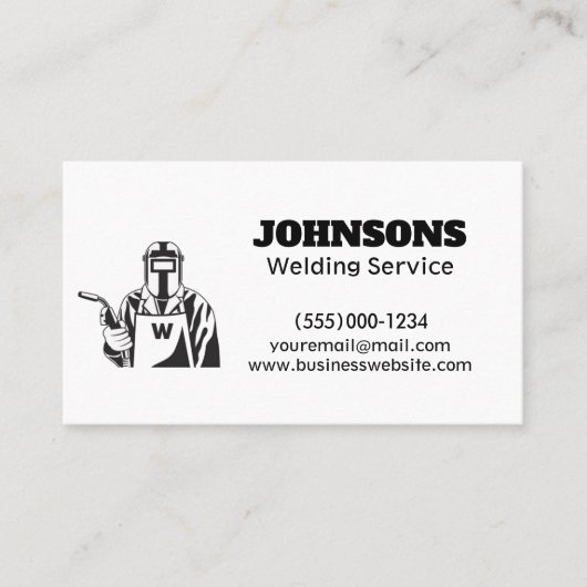 Professionele Fabricator Lassen Service Visitekaartje (Voorkant)