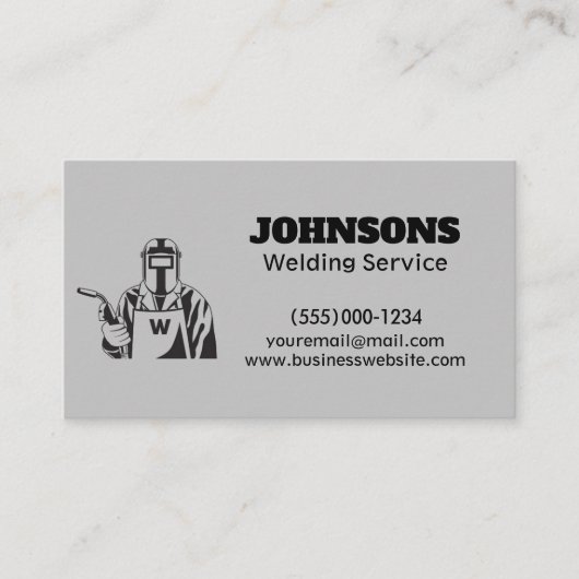 Professionele Fabricator Lassen Service Visitekaartje (Voorkant)