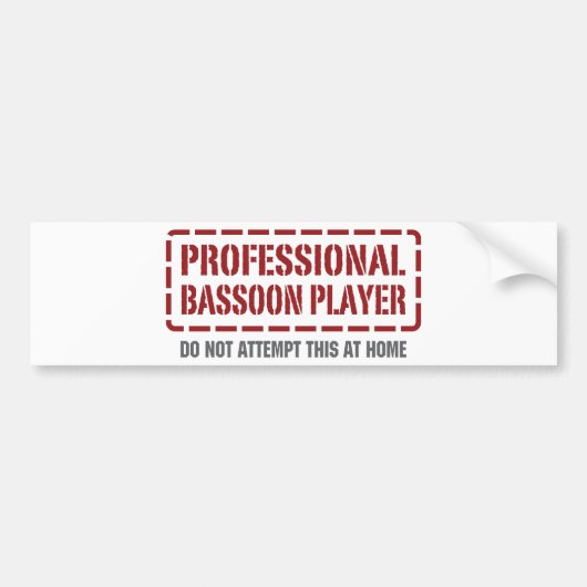 Professionele fagottist bumpersticker (Voorkant)