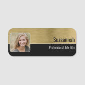 Professionele faux geborsteld messing aangepaste f naamplaatje (Voorkant)