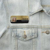 Professionele faux geborsteld messing aangepaste f naamplaatje (In situ)