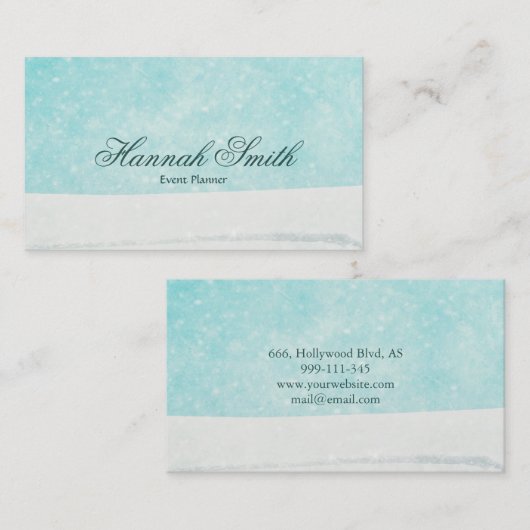 Professionele faux glamoureus moderne elegant vlak visitekaartje (Voorkant / Achterkant)