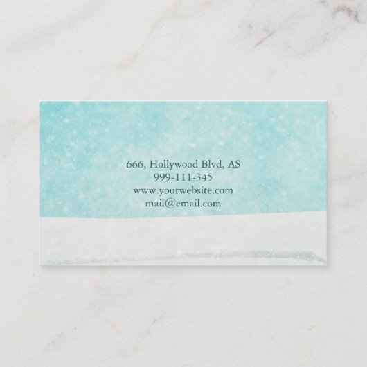 Professionele faux glamoureus moderne elegant vlak visitekaartje (Achterkant)