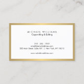 Professionele Faux Goud en Wit Visitekaartje (Achterkant)