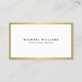 Professionele Faux Goud en Wit Visitekaartje (Voorkant)