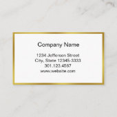 Professionele Faux gouden rand Afsprakenkaartje (Achterkant)