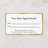 Professionele Faux gouden rand Afsprakenkaartje (Voorkant)