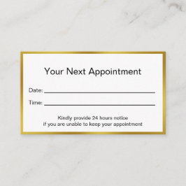 Professionele Faux gouden rand Afsprakenkaartje