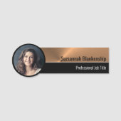 Professionele Faux Metallic Copper Custom Photo Naamplaatje (Voorkant)