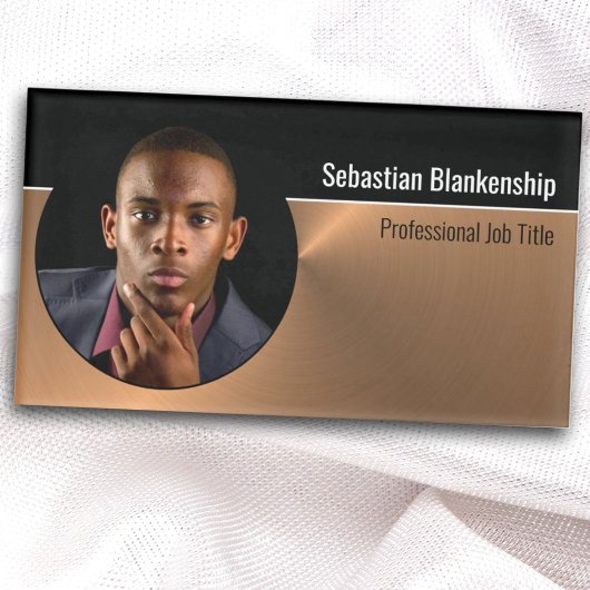 Professionele Faux Metallic Custom Foto Naambadge