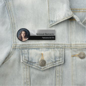 Professionele Faux Metallic Zilver Aangepaste Foto Naamplaatje (In situ)