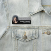 Professionele Faux Silver Glitter Custom Photo Naamplaatje (In situ)