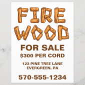 Professionele Firewood Wood for Sale Custom Flyer (Voorkant)