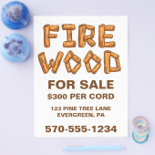 Professionele Firewood Wood for Sale Custom Flyer (Enkel)