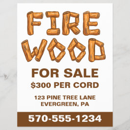 Professionele Firewood Wood for Sale Custom Flyer