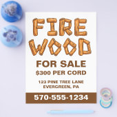 Professionele Firewood Wood for Sale Custom Flyer (Enkel)