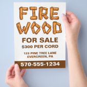 Professionele Firewood Wood for Sale Custom Flyer (Hand)