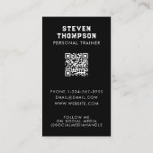 Professionele Fitness Coach QR Code Sociale Media Visitekaartje (Achterkant)
