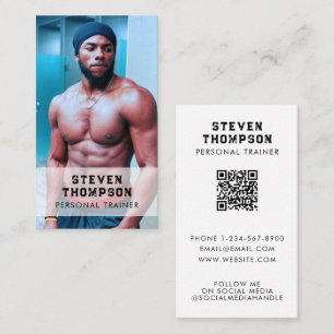 Professionele Fitness Coach QR Code Sociale Media Visitekaartje